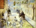 Les ramasseurs de rue Rue de Berne jaune Édouard Manet